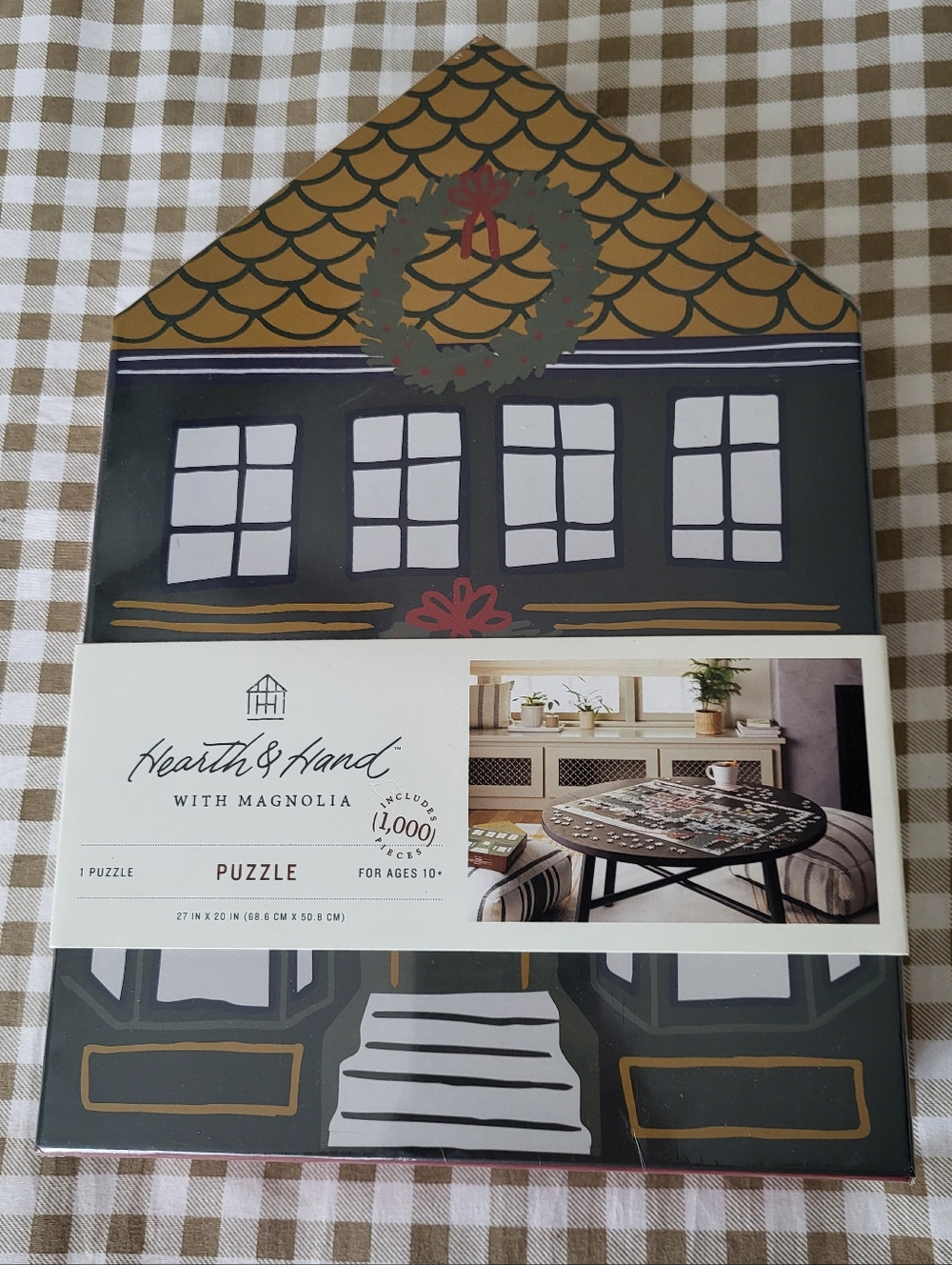 New, Sealed Hearth & Hand with Magnolia 1000-Piece Holiday House Puzzle